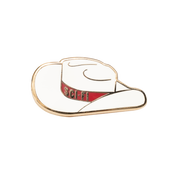 Hat Pin - White/Gold