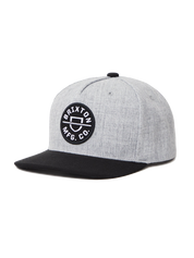 Casquette Snapback Crest C MP - Gris chiné/Noir