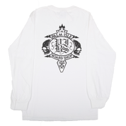 T-shirt à manches longues avec logo Crest - Blanc