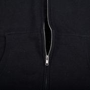 Small Crest Zip Hoodie - Black