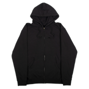 Small Crest Zip Hoodie - Black