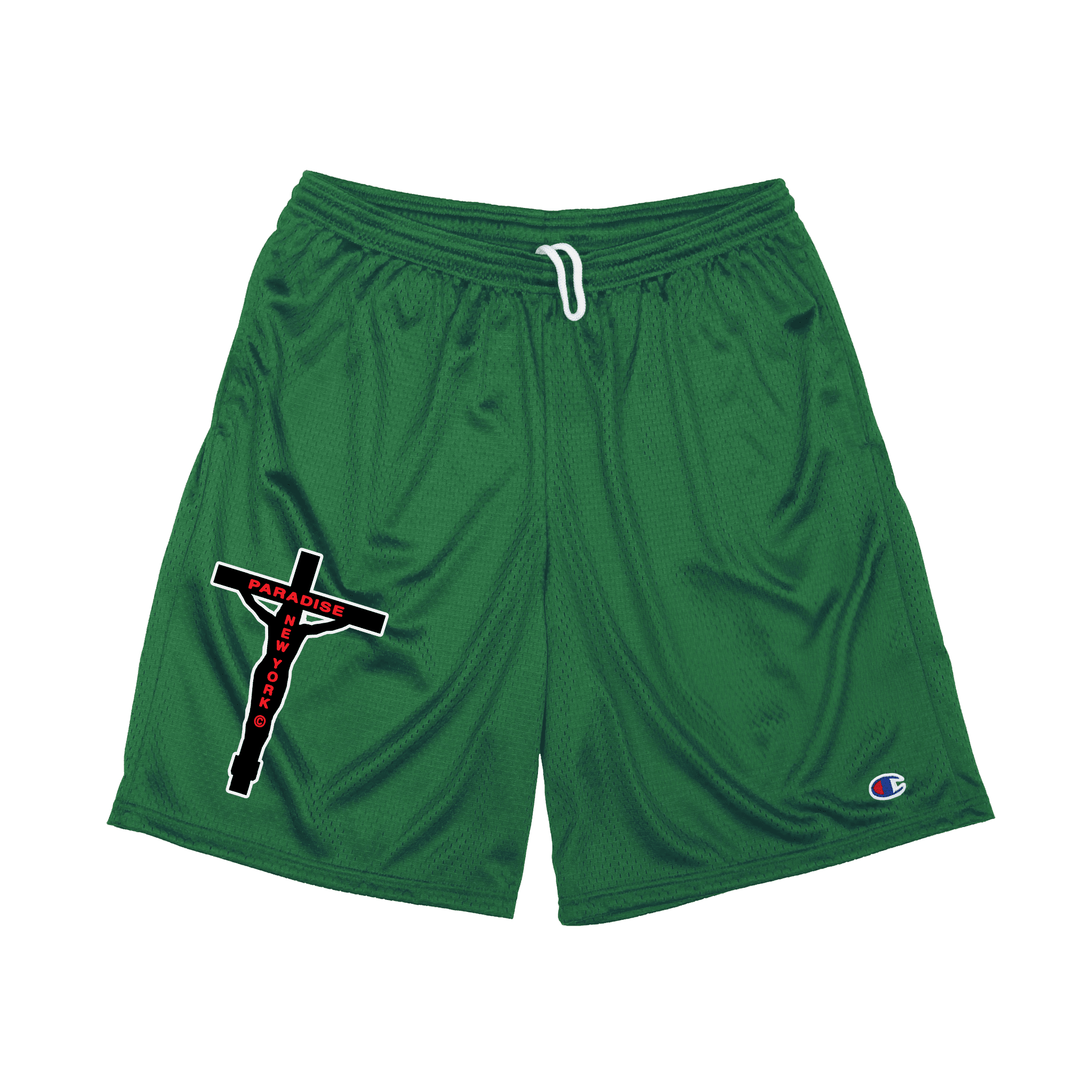 Crucifix Mesh Ballers Shorts - Vert