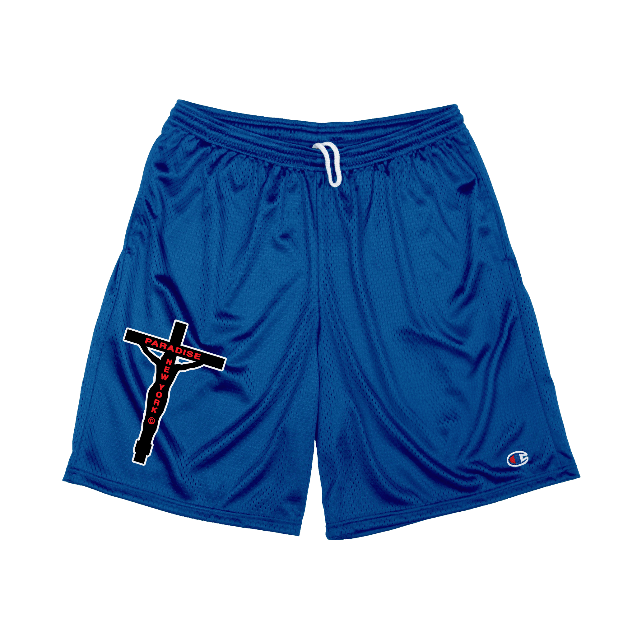 Crucifix Mesh Ballers Shorts - Royal