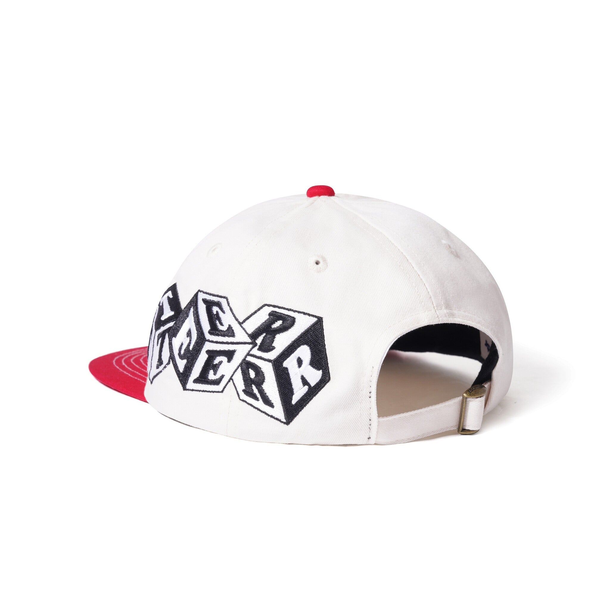 Cubes 6 Panel Cap - Cream/Cherry