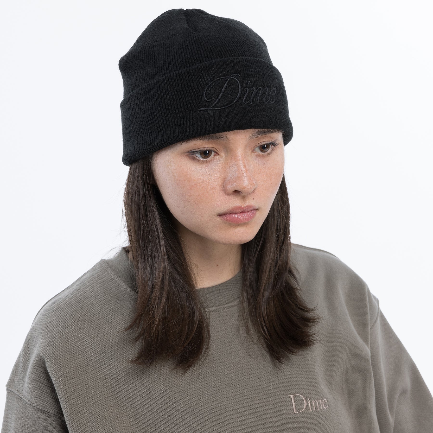 Cursive Beanie - Black