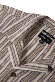 Bunker Twisted Chemise Col Camp Rayée - Rouge Intense