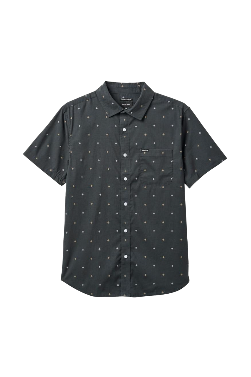 Charter Print S/S Shirt - Washed Black Pyramid