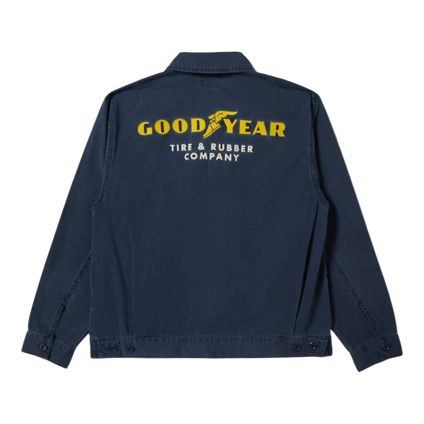 Goodyear Trademark Lightweight Coaches Jacket - Washed Navy