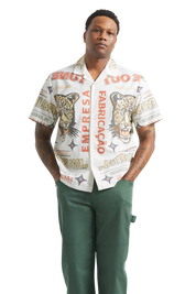 Getaway Camp Collar Shirt - Lost In Reality Print