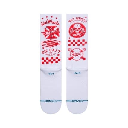 Hot Wheels Crew Socks - White