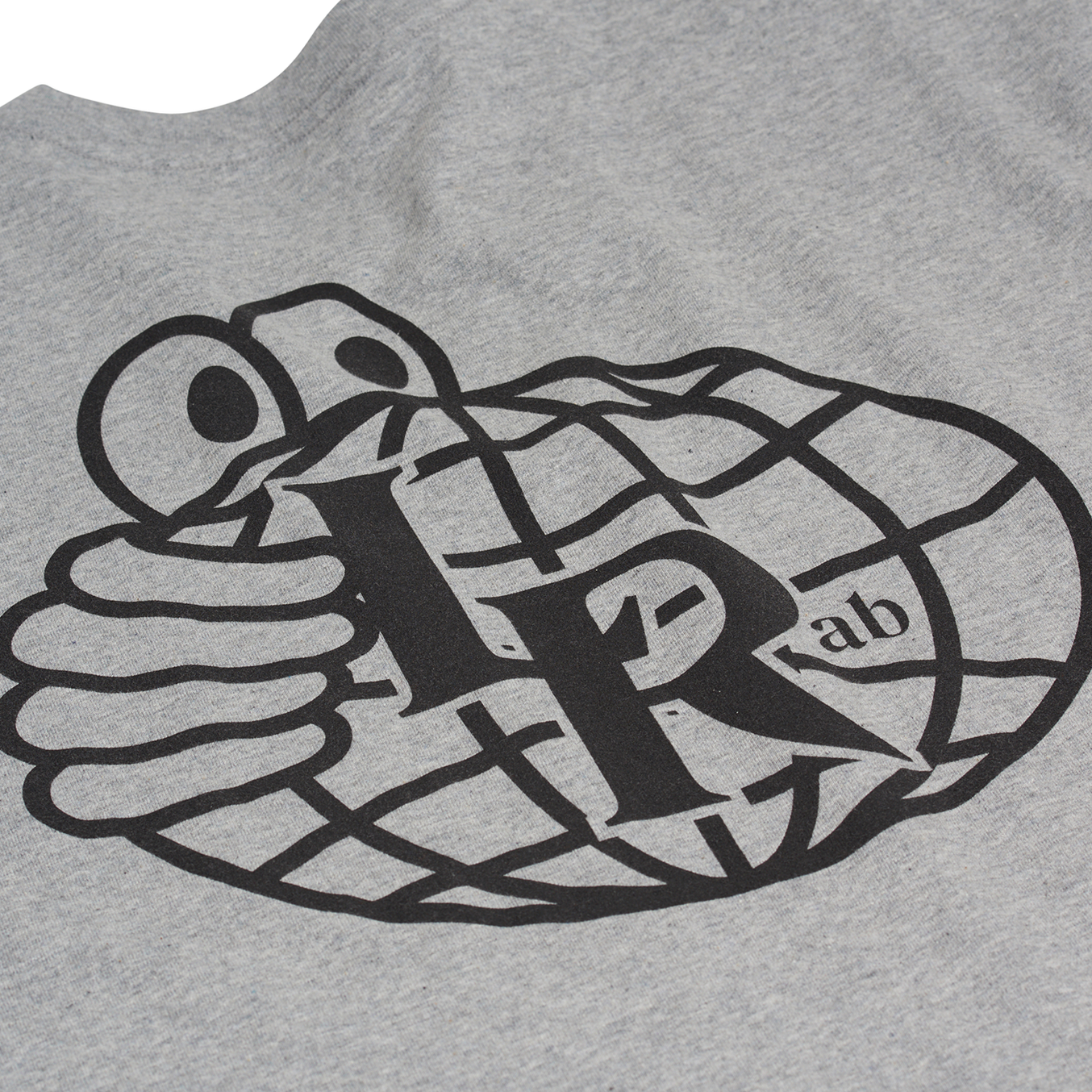 LRAB Atlas Monogram Tee - Grey Melange/Black