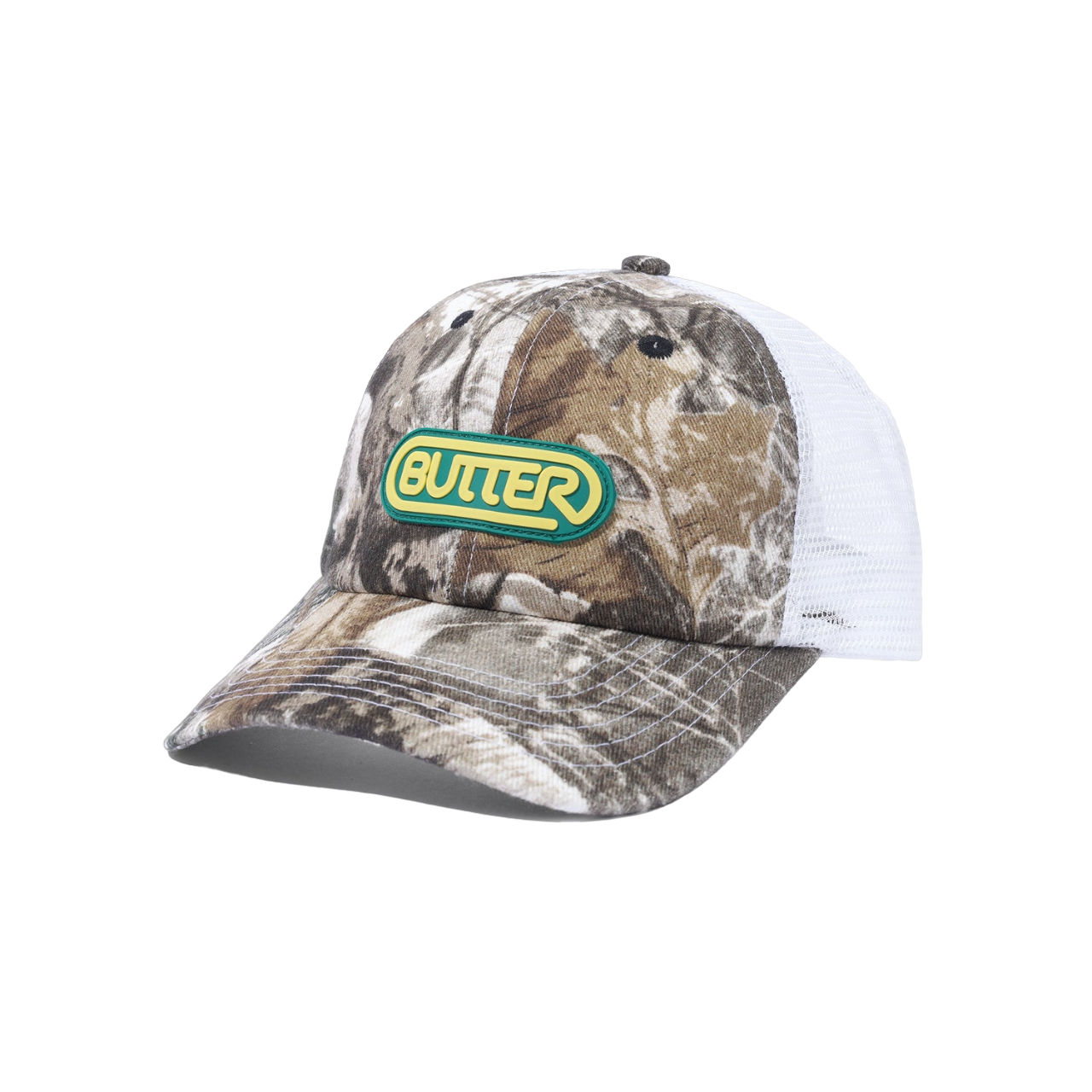 Denim Trucker Cap - Forest Camo