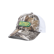 Denim Trucker Cap - Forest Camo