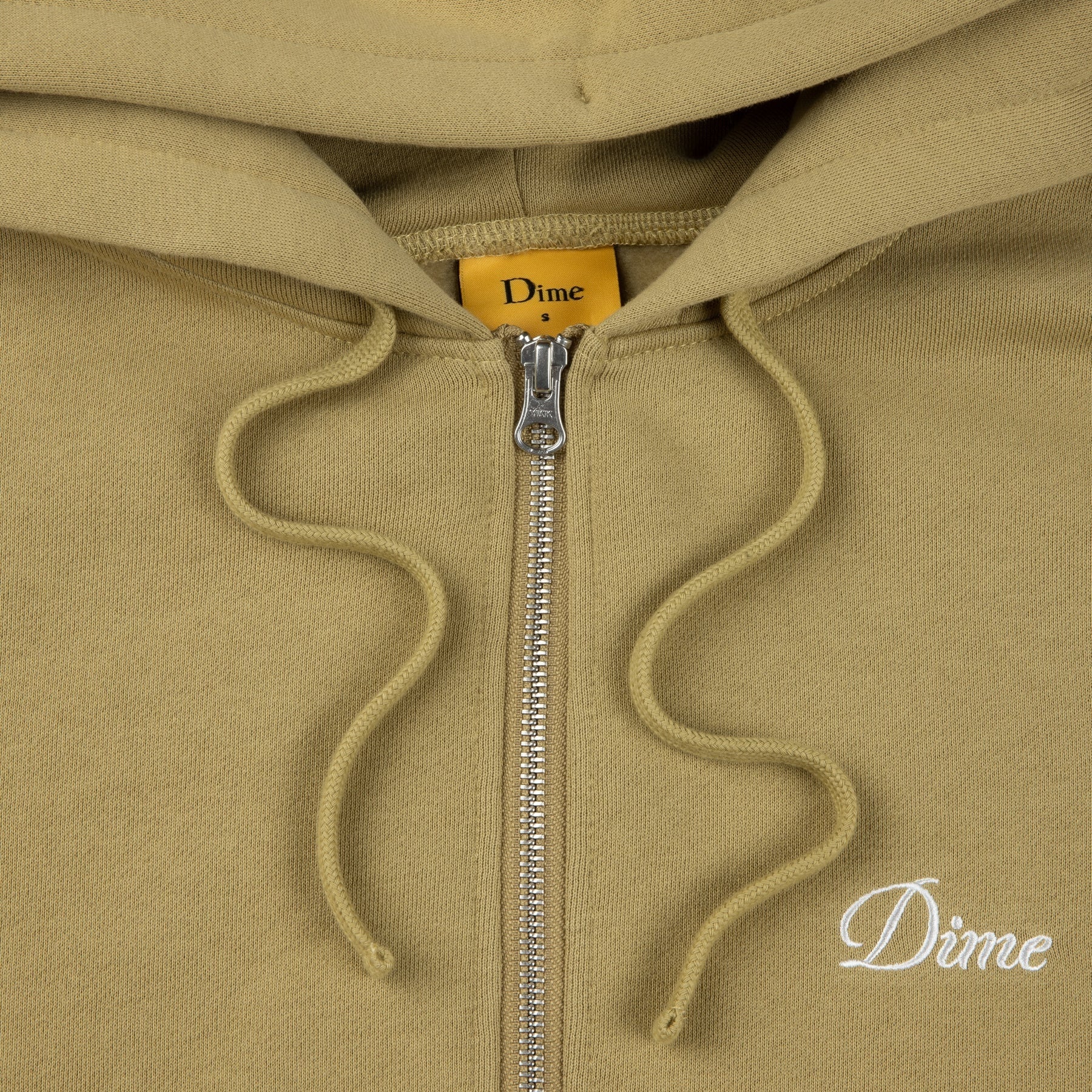 Cursive Zip Hoodie - Oak