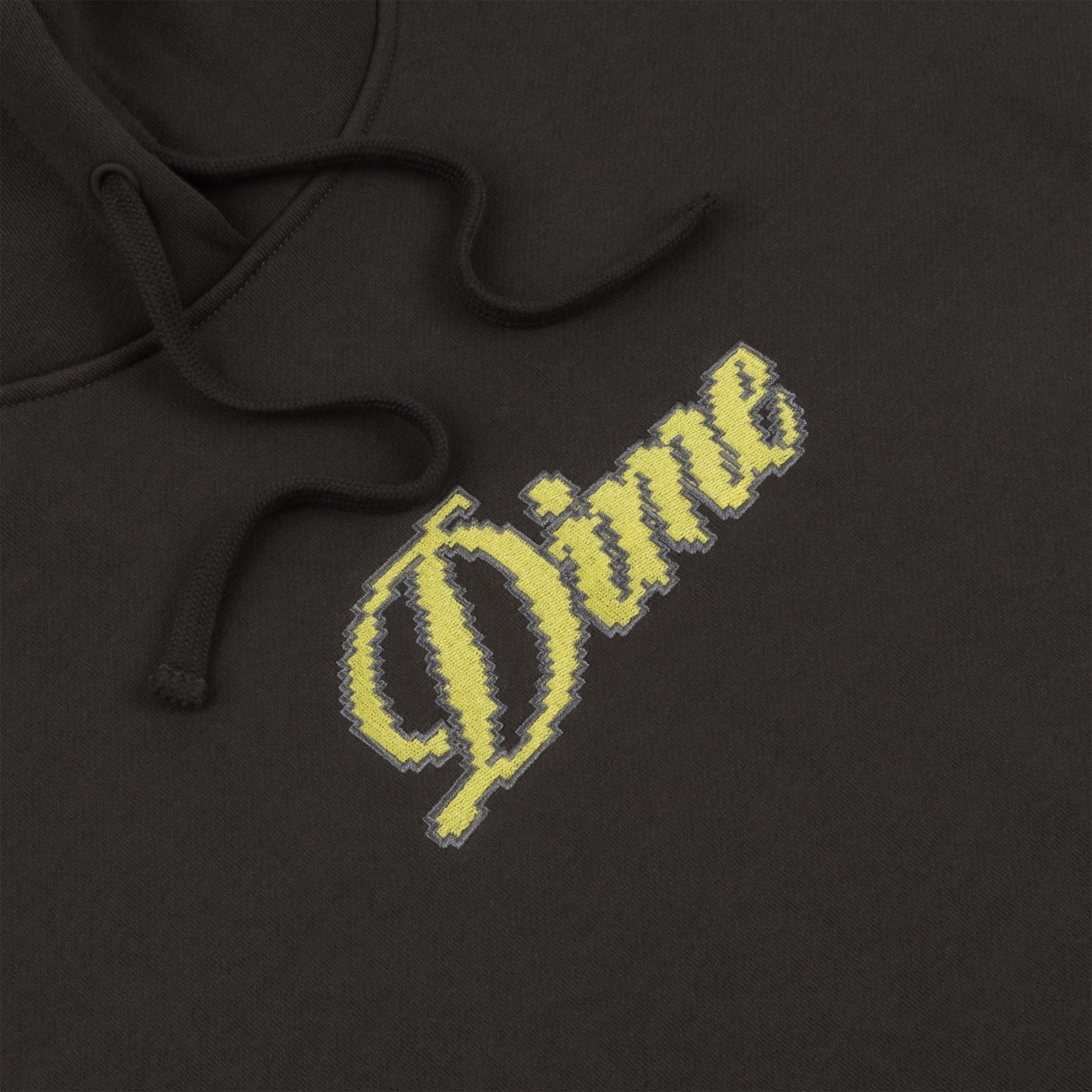 【DIME】 Pixel Cursive Hoodie / Vintage Black Dime Pixel Cursive Hoodie - Vintage Black – Palm Isle Skateshop