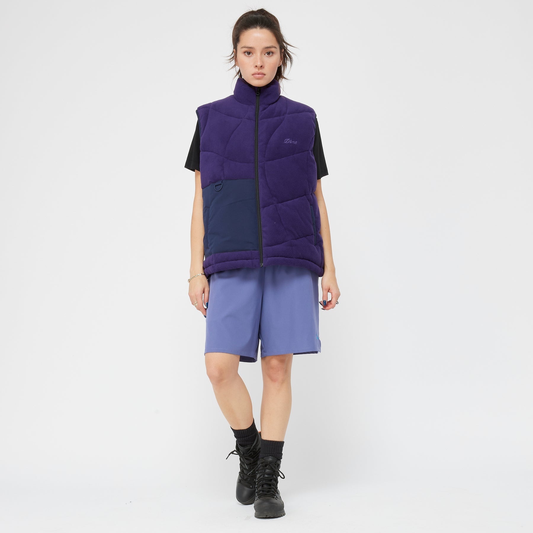 Sleeveless Puffer - Plum