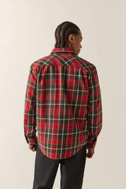 Bowery Flannel - Washed Red/Black