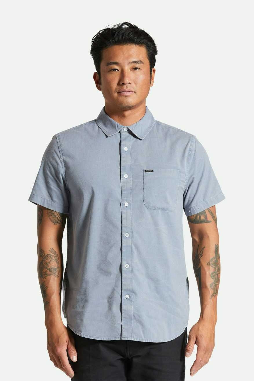 Charter Sol Wash S/S Woven Shirt - Flint Stone Blue Sol Wash