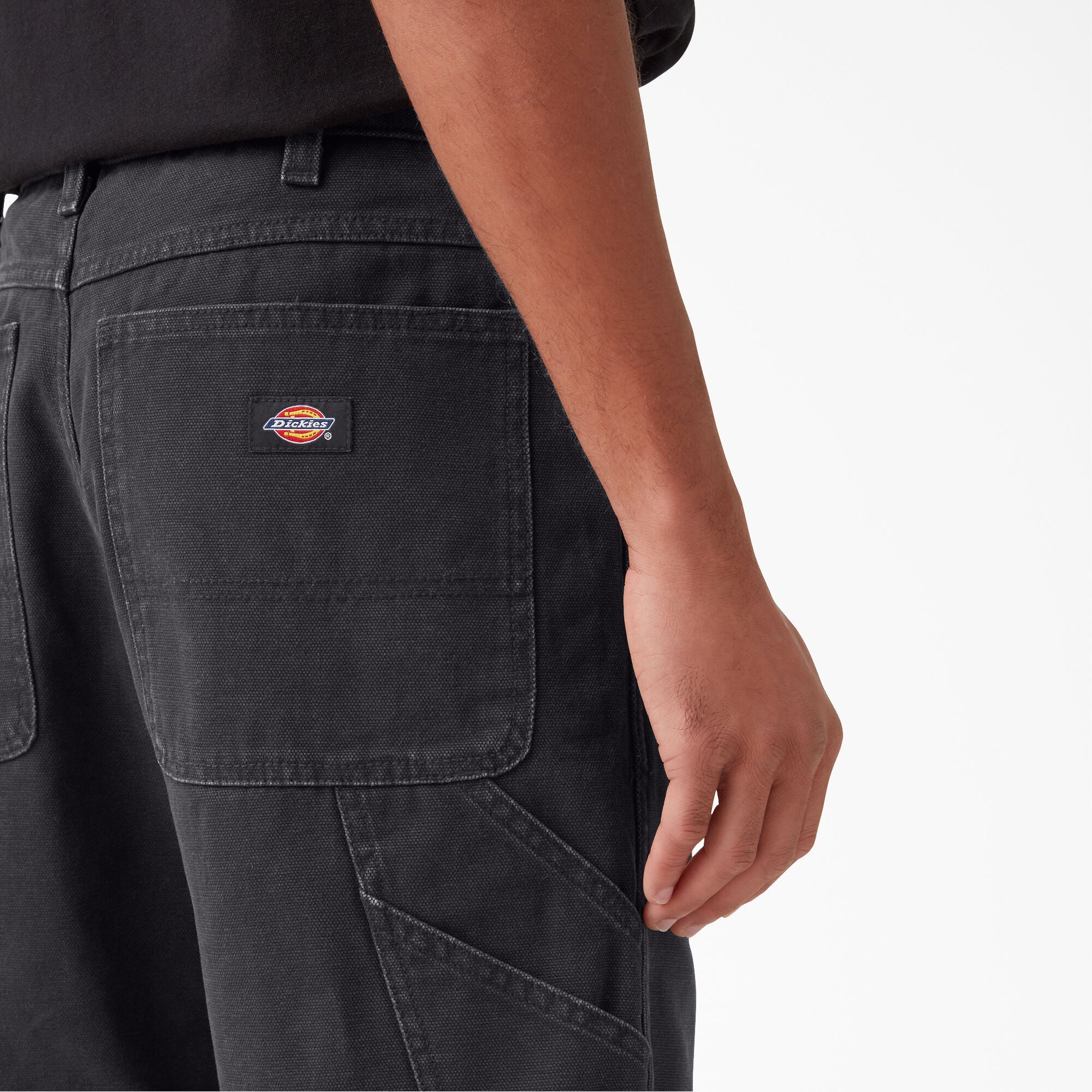 Short de charpentier en toile délavée 9" - Noir délavé (SBK) 