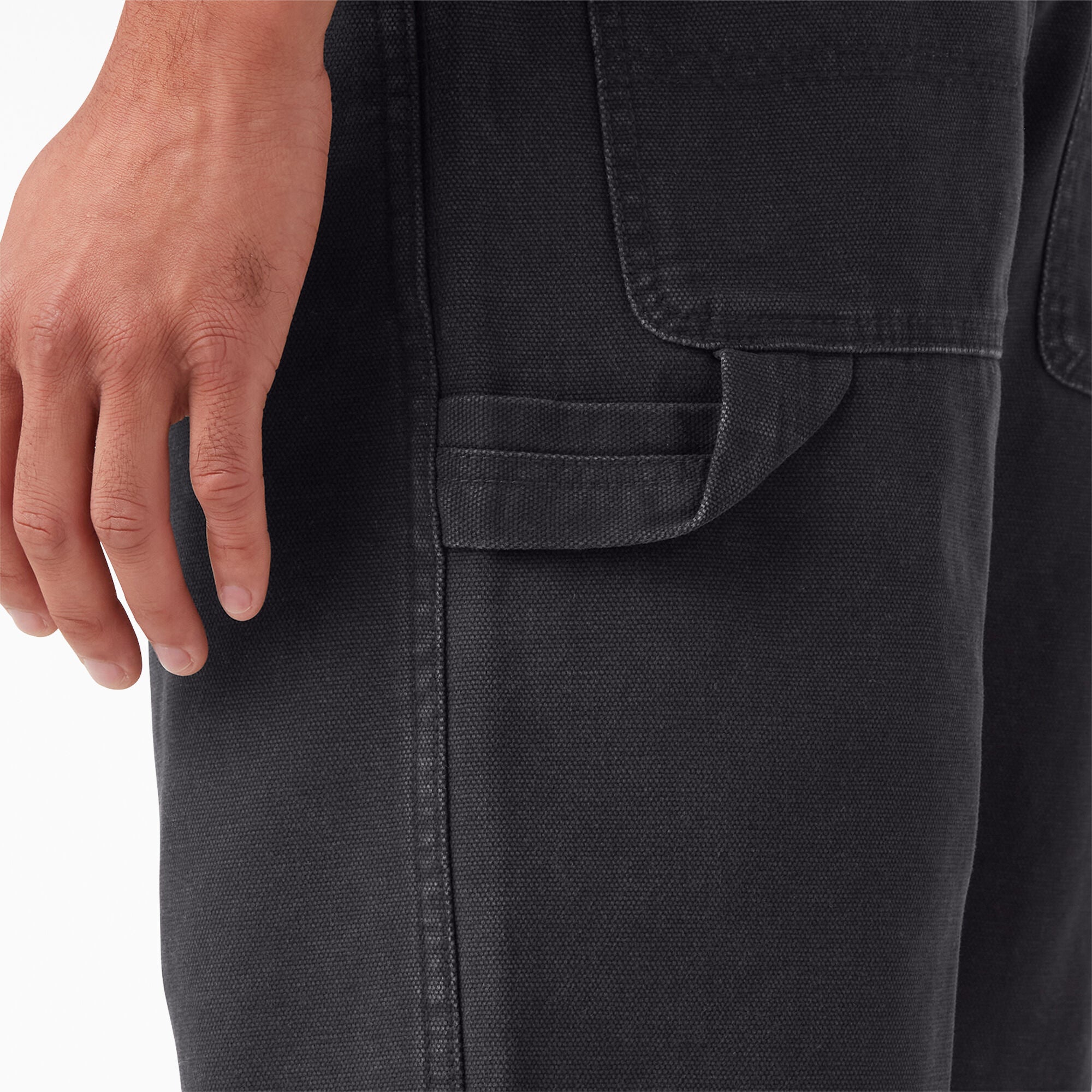 Short de charpentier en toile délavée 9" - Noir délavé (SBK) 