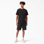 Short de charpentier en toile délavée 9" - Noir délavé (SBK) 