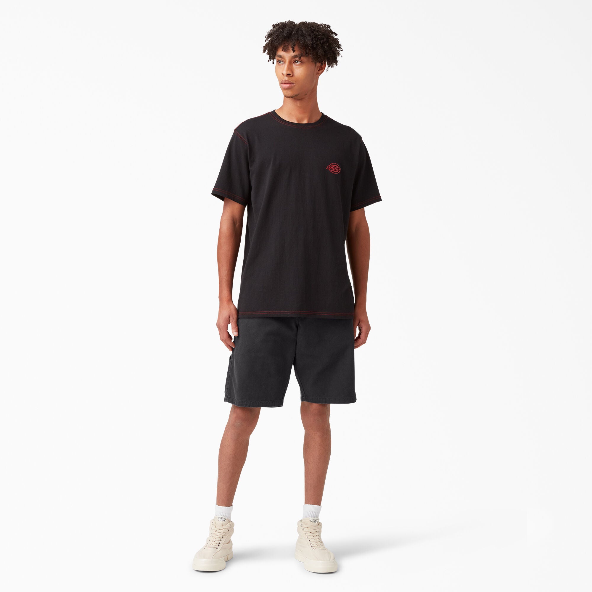 Short de charpentier en toile délavée 9" - Noir délavé (SBK) 