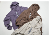 Capuche brodée Baltimore - Pigment Prune
