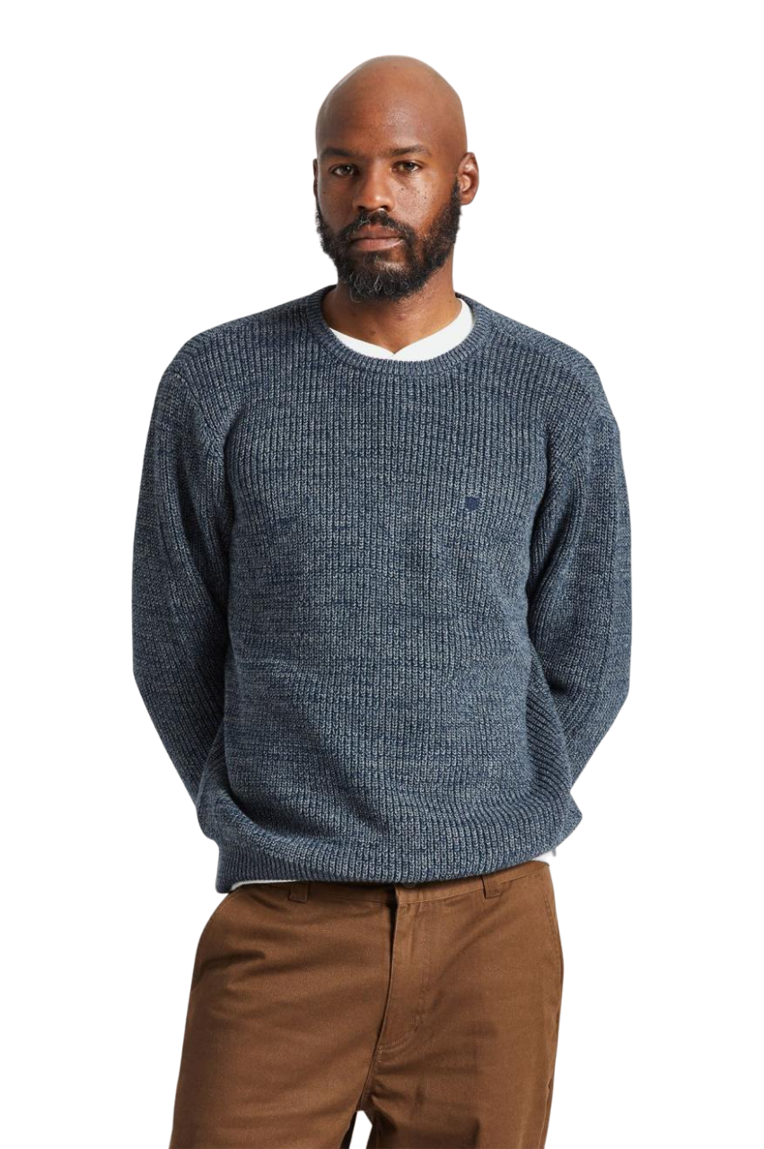 Landmark Crew Sweater - Heather Blue