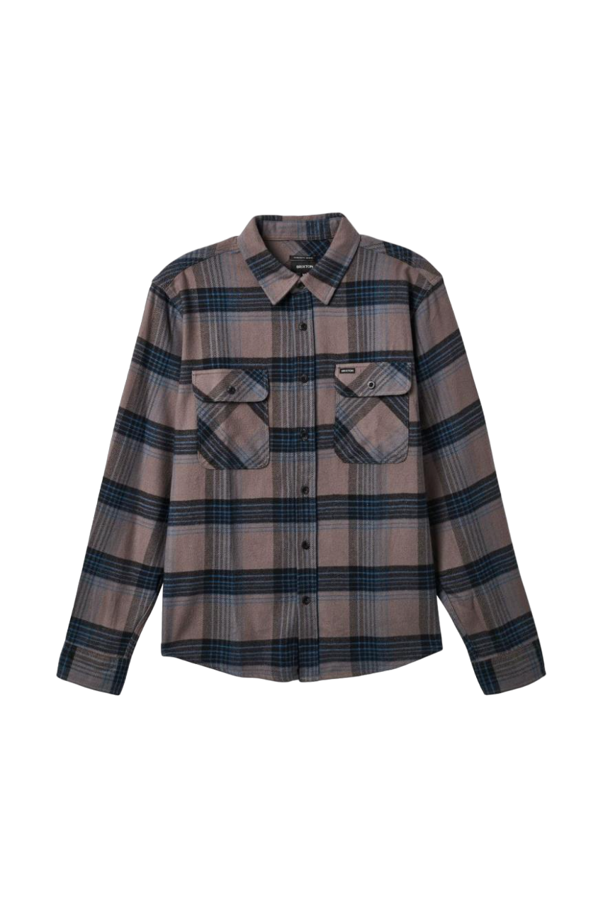 Bowery L/S Flannel - Black/Ocean Blue