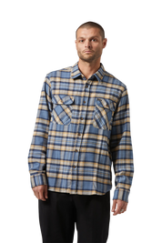 Bowery Flannel - Azure Blue/Washed Navy/Sand