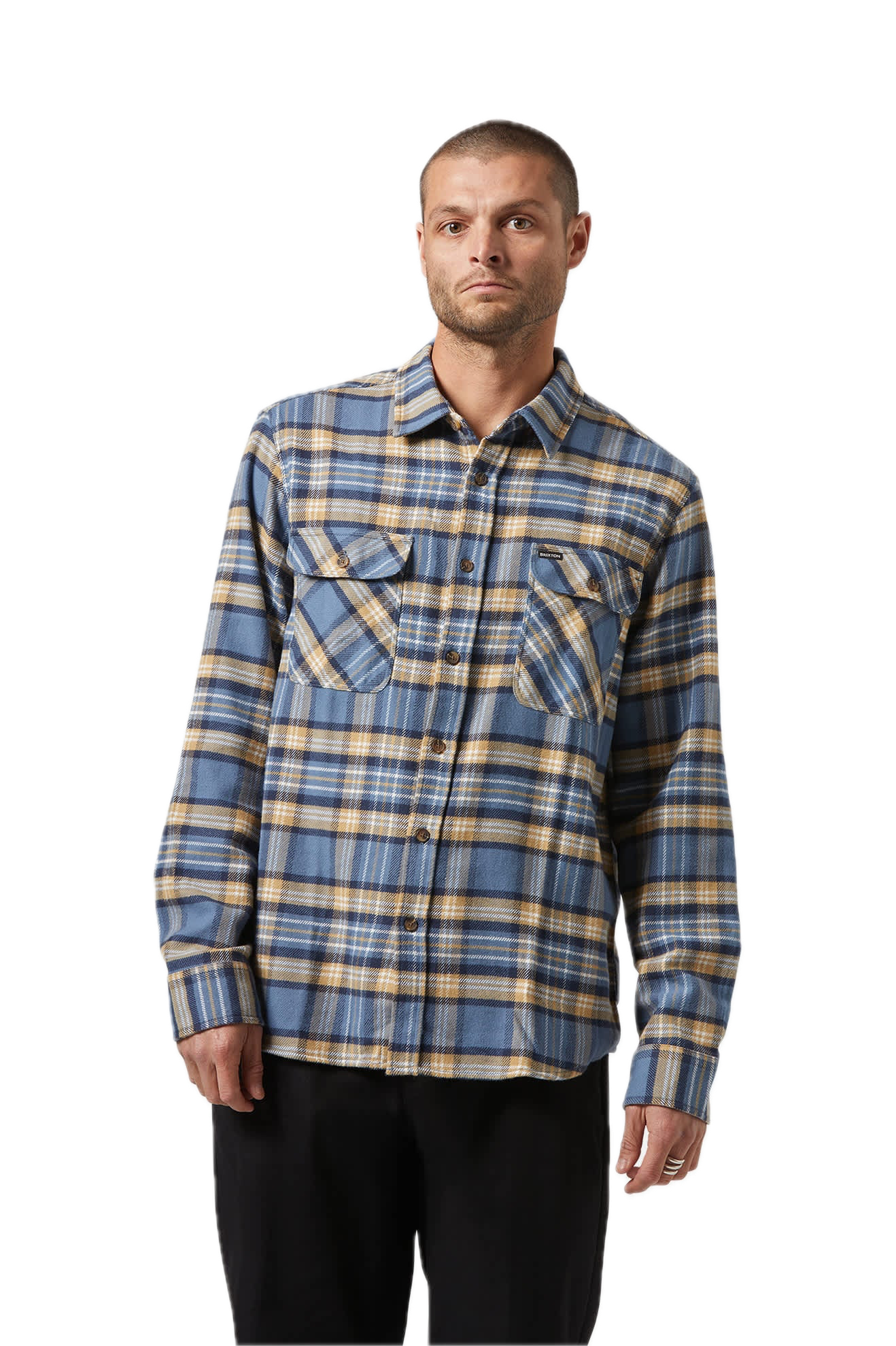 Bowery Flanelle - Bleu azur/Bleu marine délavé/Sable