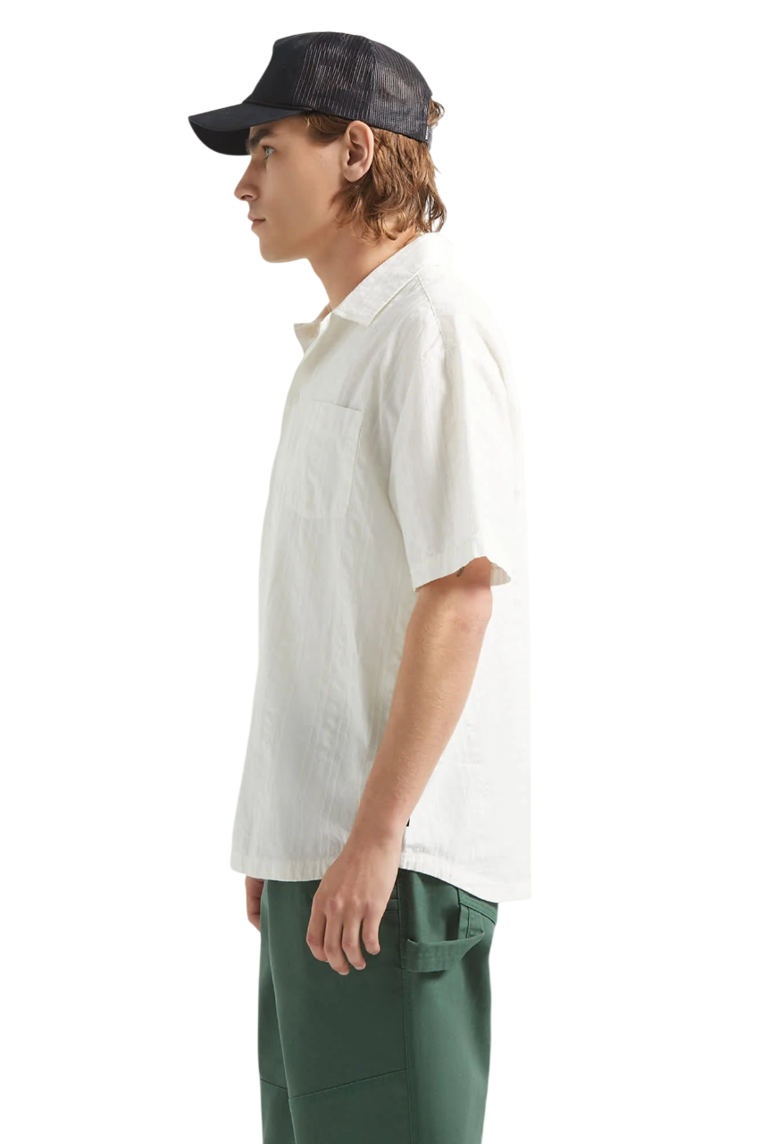Vintage Woven Shirt - Off White Jacquard Stripe