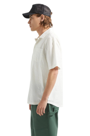 Vintage Woven Shirt - Off White Jacquard Stripe