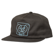 Moonsmile Raw Snapback Hat - Charcoal/Blue