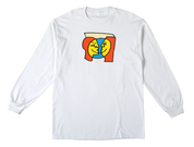 Moonsmile Longsleeve T-Shirt - White/Multi Color Print