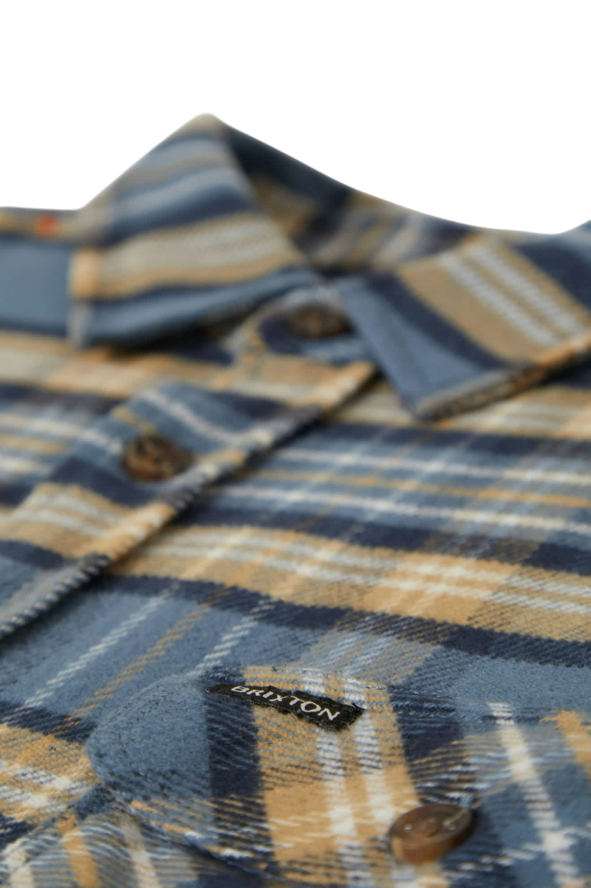 Bowery Flannel - Azure Blue/Washed Navy/Sand