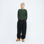 Classic Baggy Denim Pants - Black