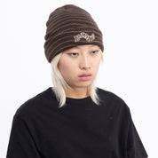 College Wave Cuff Beanie - Brown