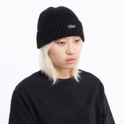 Cursive Fold Beanie - Black (Fall 24)