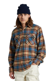 Bowery L/S Flannel - Ocean Blue/Palm Desert/Sand