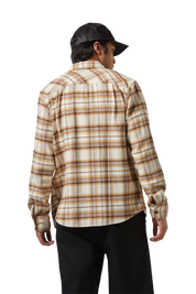 Bowery Flannel - Whitecap/Sand/Pinecone Brown