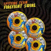 Formule 4 99D Team Firefight Classics Jaune/Orange Swirl - 54 mm