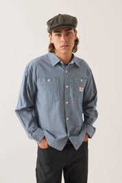 Trademark Shirt - Blue Chambray Micro Stripe