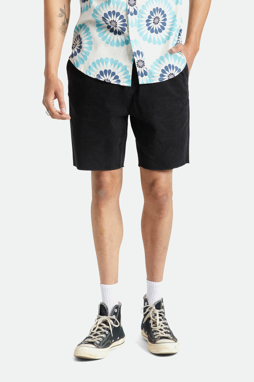 Madrid II Corduroy Short 8" - Black Cord