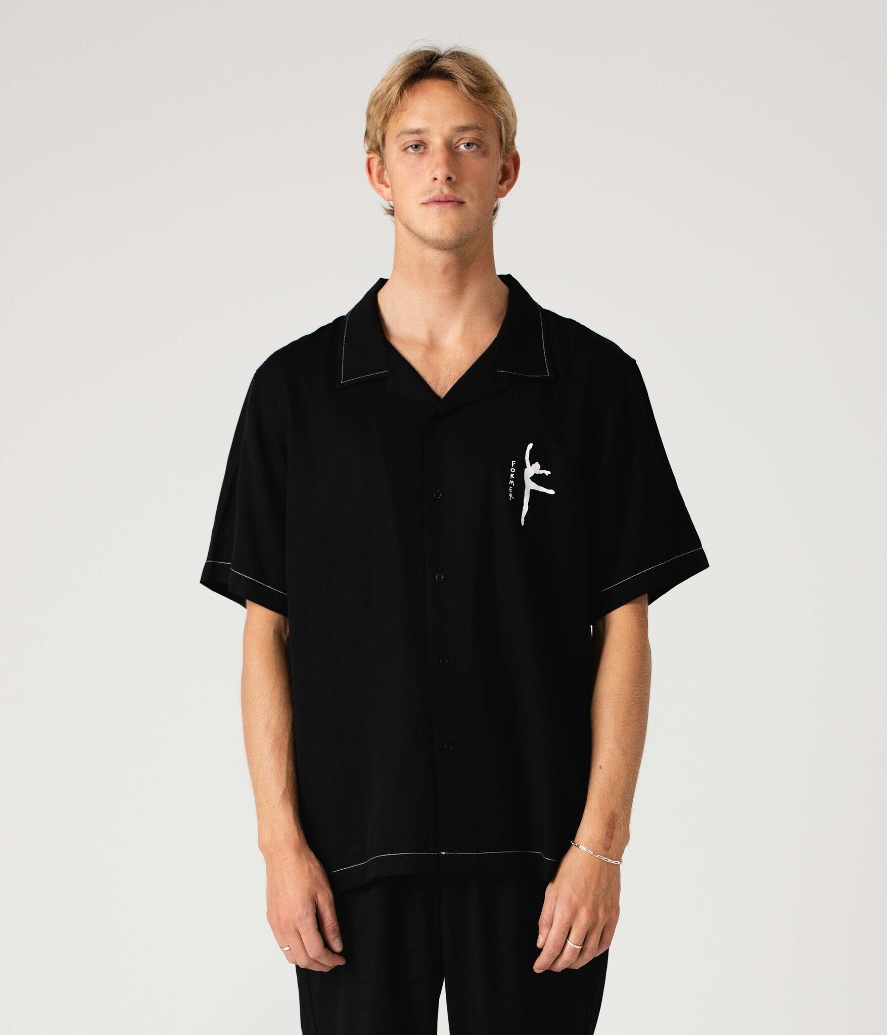 Marilyn Suspension SS Shirt - Black