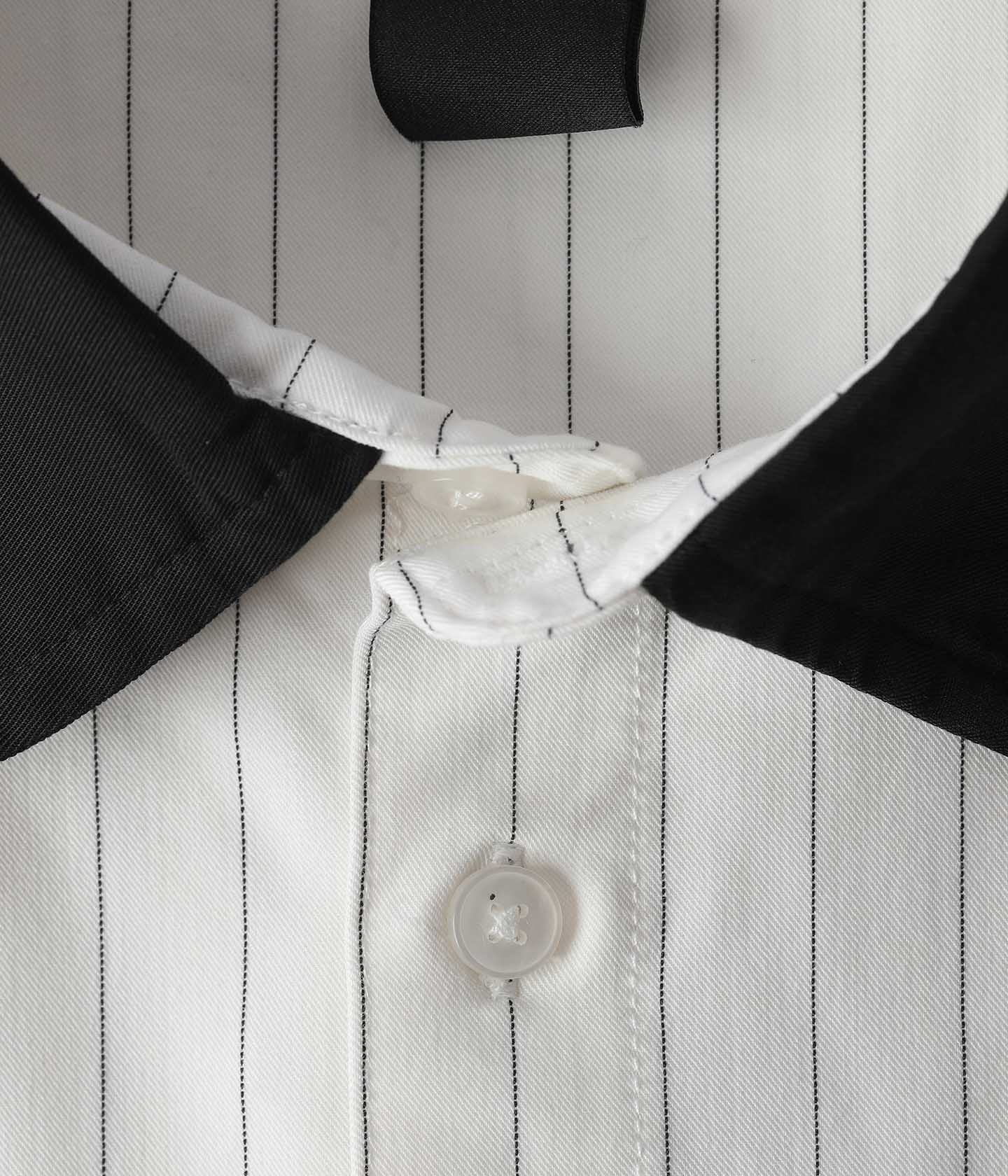 Chemise à rayures fines Vivian SS - Blanc