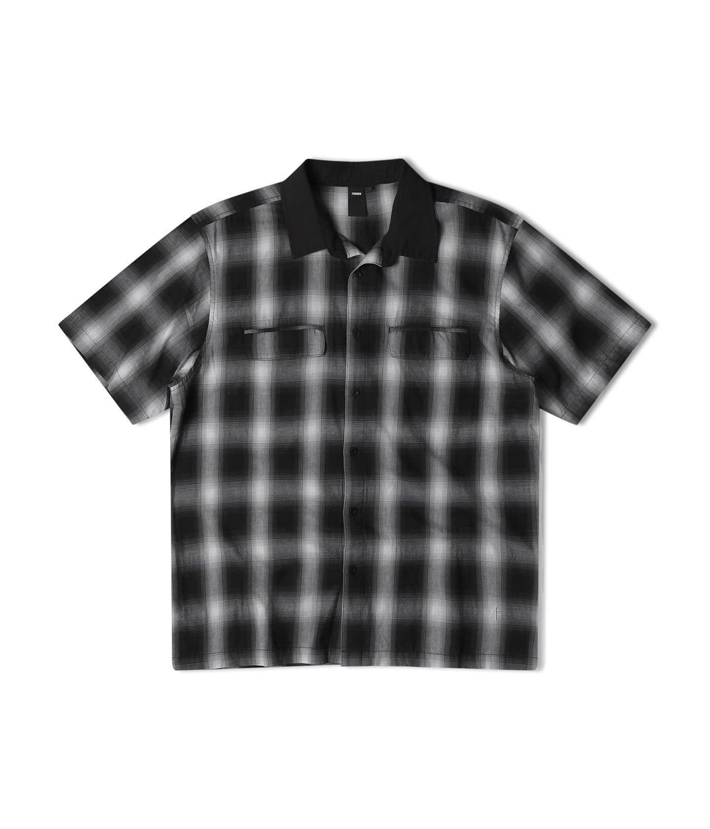 Broadcast Plaid SS Shirt - Black Ombre