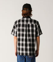 Broadcast Plaid SS Shirt - Black Ombre