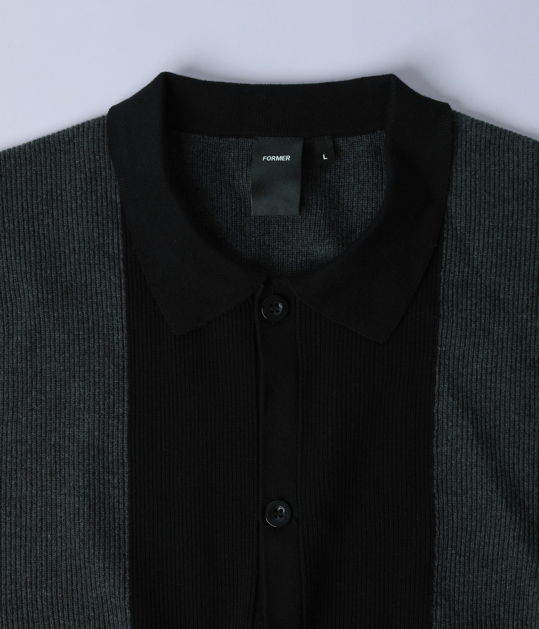 Marilyn Knit SS Shirt - Black Charcoal