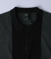 Marilyn Knit SS Shirt - Black Charcoal